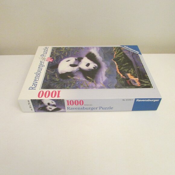 Vintage Ravensburger Puzzle 1000 pieces, Pandas with Great Wall of China - Picture 4 of 9